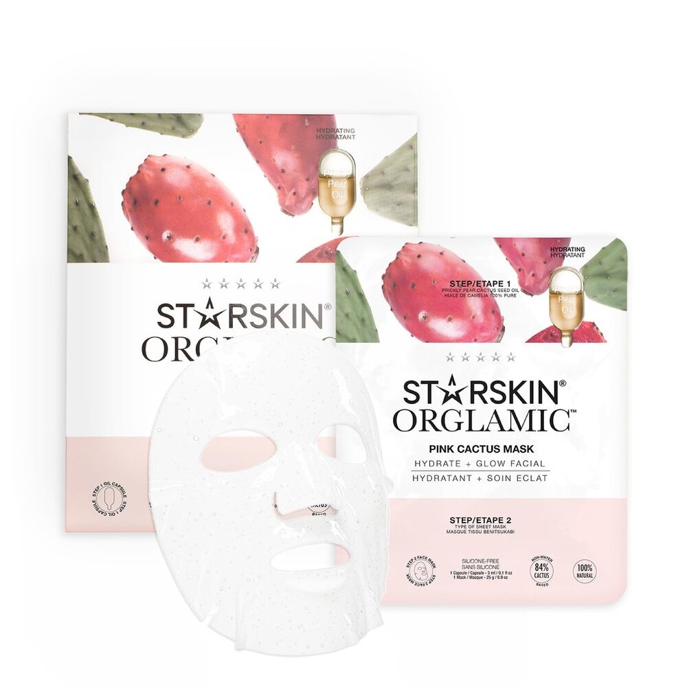 STARSKIN Orglamic Pink Cactus 2-Step Sheet Mask 1x25g